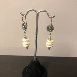 Iridescent mother of pearl earrings